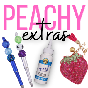 Blank Bead Pens – Peachy Olive Glitters