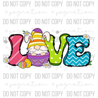 Easter Gnome Love Decal