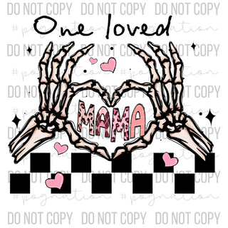 One Loved Mama Skeleton Decal
