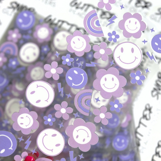 Pastel Purple Smileys- UVDTF Wrap