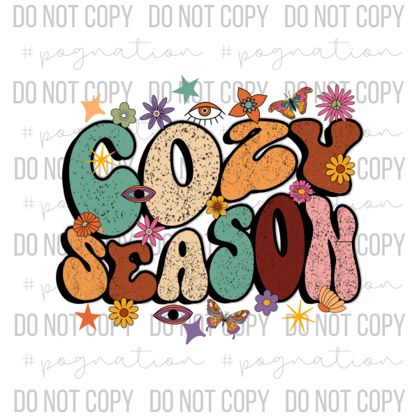 Cozy Season Decal Peachy Olive Glitters