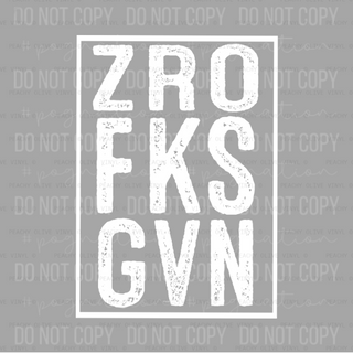 Zro Fks Decal