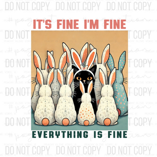 Fine Bunny Cat Decal