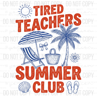 Tired Teacher Decal
