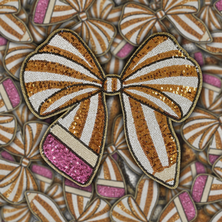 Bow Pencil - Sequin Patch