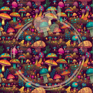 Fun Colored Mushrooms Vinyl
