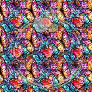 Stained Glass Butterflies Vinyl