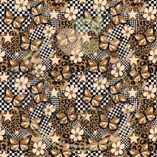 Leopard Checkered Butterflies Vinyl