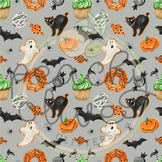 Grey Cute Halloween Cookies Vinyl