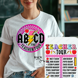 Pink Teacher Tour -DTF Transfer