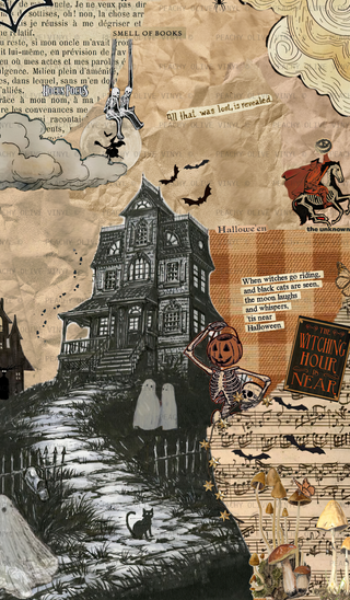 Dark Halloween Collage Vinyl