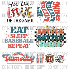 Baseball 1 Bundle DTF Gang Sheet