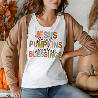 Jesus, Pumpkins, Blessings -DTF Transfer