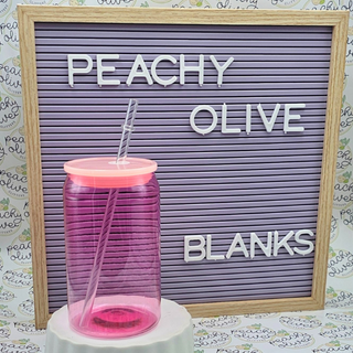 16oz Colored Acrylic Plastic blank