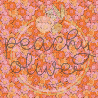 Peachy Pink Floral Vinyl