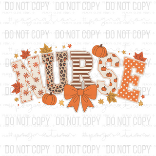 Fall Nurse Decal