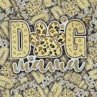 Tan Dog mama - Chenille Patch