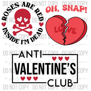 Anti Valentines Club Decal Pair