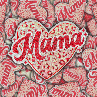 Mama Heart - Sequin Patch