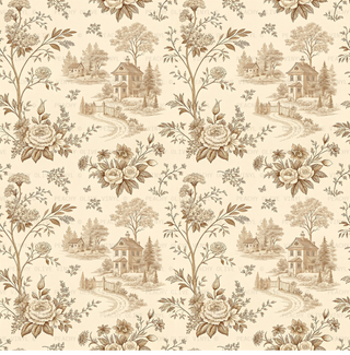 Sepia French Toile Vinyl Bundle