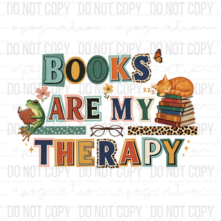 Books Are Therapy Decal