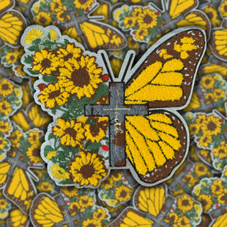 Butterfly Cross - Chenille Patch