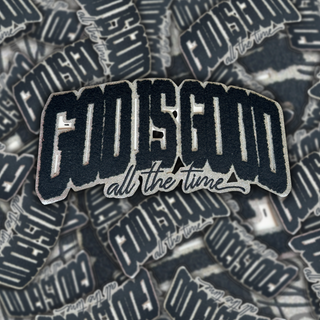 God Is Good - Silver - Chenille Patch