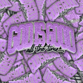 God Is Good - Silver - Chenille Patch