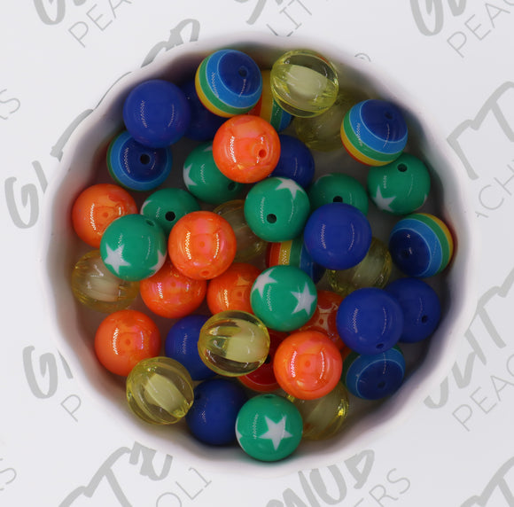 Rainbow Gumball Beads 77