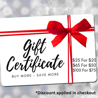Holiday Gift Certificates