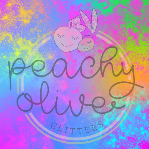 Neon Galaxy Vinyl Peachy Olive Glitters