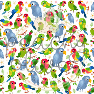 Cute Tropical Birds Vinyl