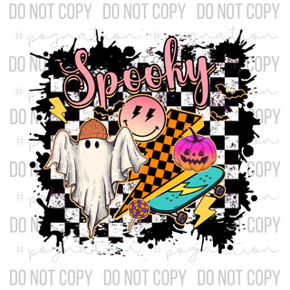 Spooky Skater Ghost Decal