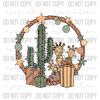 Cactus Christmas Trees Decal