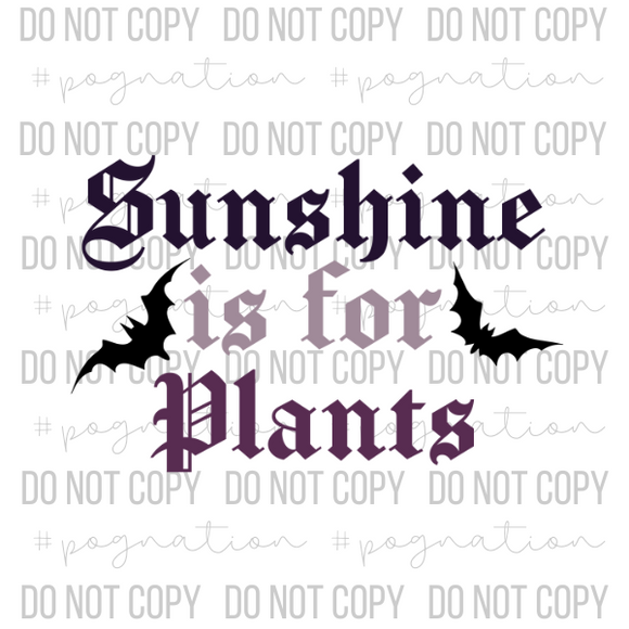 Sunshine Is For Plants Decal