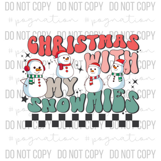 Christmas With My Snowmies Decal
