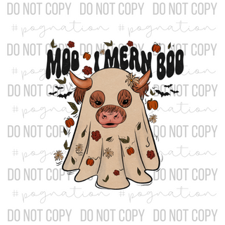 Moo I Mean Boo Decal