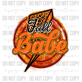 Fall Babe Leopard Bolt Decal