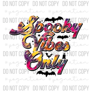 Tie Dye Spooky Vibes Only Decal