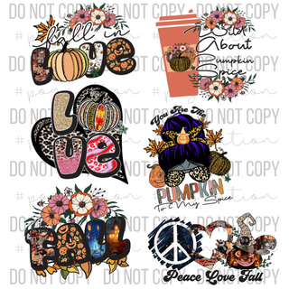 Patterned Fall Decal Sheet