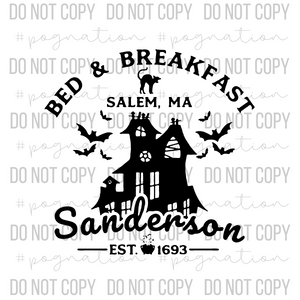 Sanderson Bed and Breakfast Decal