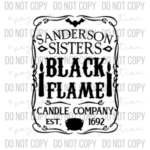 Black Flame Candle Co. Decal