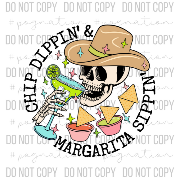 Chip Dippin' Margarita Sippin' Decal