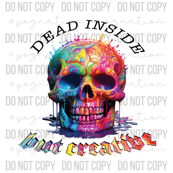 Dead Inside But Creative Decal