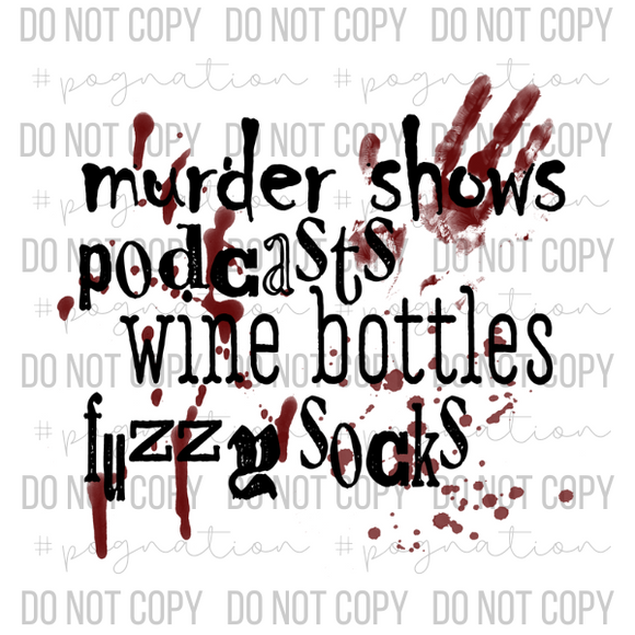 Murder Shows, Podcasts Decal