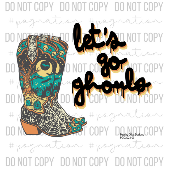 Let's Go Ghouls Boot Decal