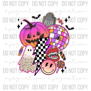 Girly Halloween Collage Decal