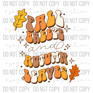 Fall Breeze and Autumn Leaves Decal