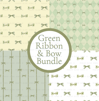 Green Ribbon & Bows Vinyl Bundle