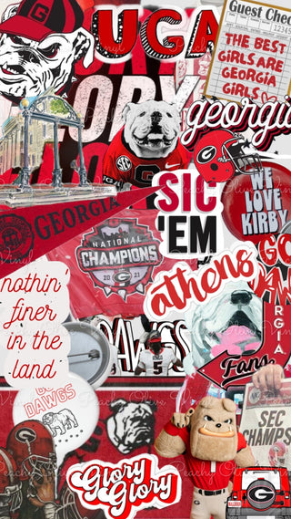 Georgia Go Dawgs Collage Vinyl